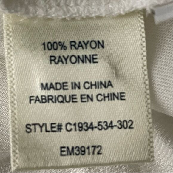 Anthropologie Cloth & Stone Sleeveless Blouse White High Low Hem Sheer Sz Small - Picture 8 of 13